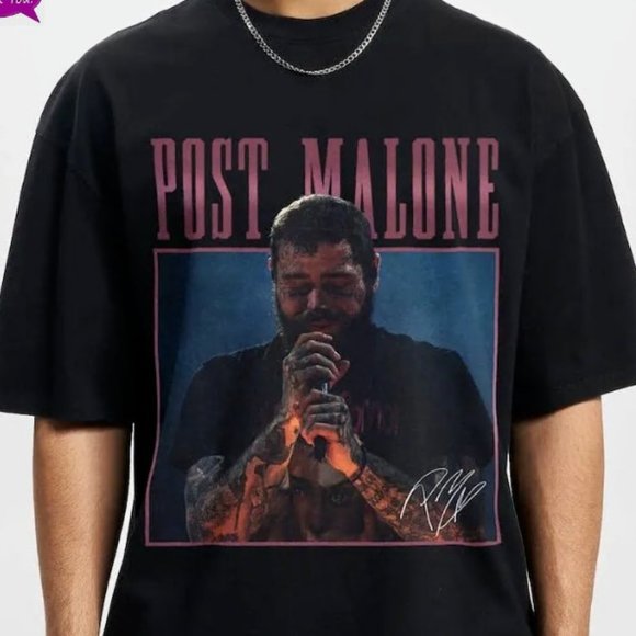 Post Malone Rap Tour Music Merch Tee Shirt Austin Album 90s Rapper Gift Concert - Picture 1 of 1